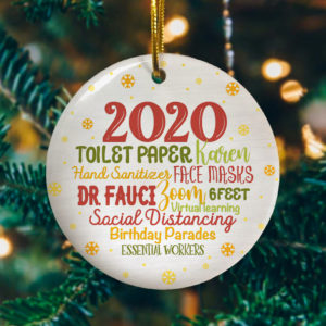 2020 Christmas Quarantine Funny Pandemic Christmas Lockdown Decorative Christmas Ornament – Funny Holiday Gift
