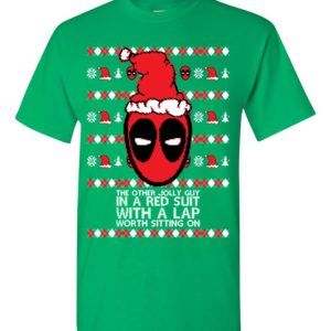 Funny Deadpool The Orther Jolly Guy In A Red Suit With A Lap Worth Sitting On Ugly Christmas Sweater