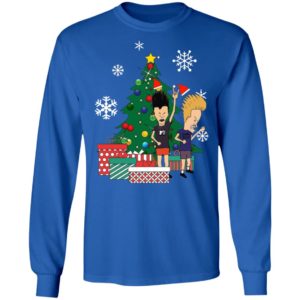 Beavis And Butthead Around The Christmas Tree Ugly Christmas Sweater