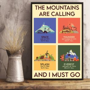 The Mountains Are Calling And I Must Go Vintage Poster, Canvas