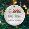 Christmas 2020 A Year To Remember Funny Quarantine Decorative Christmas Ornament – Funny Holiday Gift