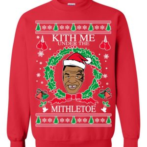 Mike Tyson Kith Me Under The Mithletoe Ugly Christmas Sweater
