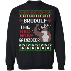 Brodolf The Red Nose Gainzdeer Ugly Christmas Sweater