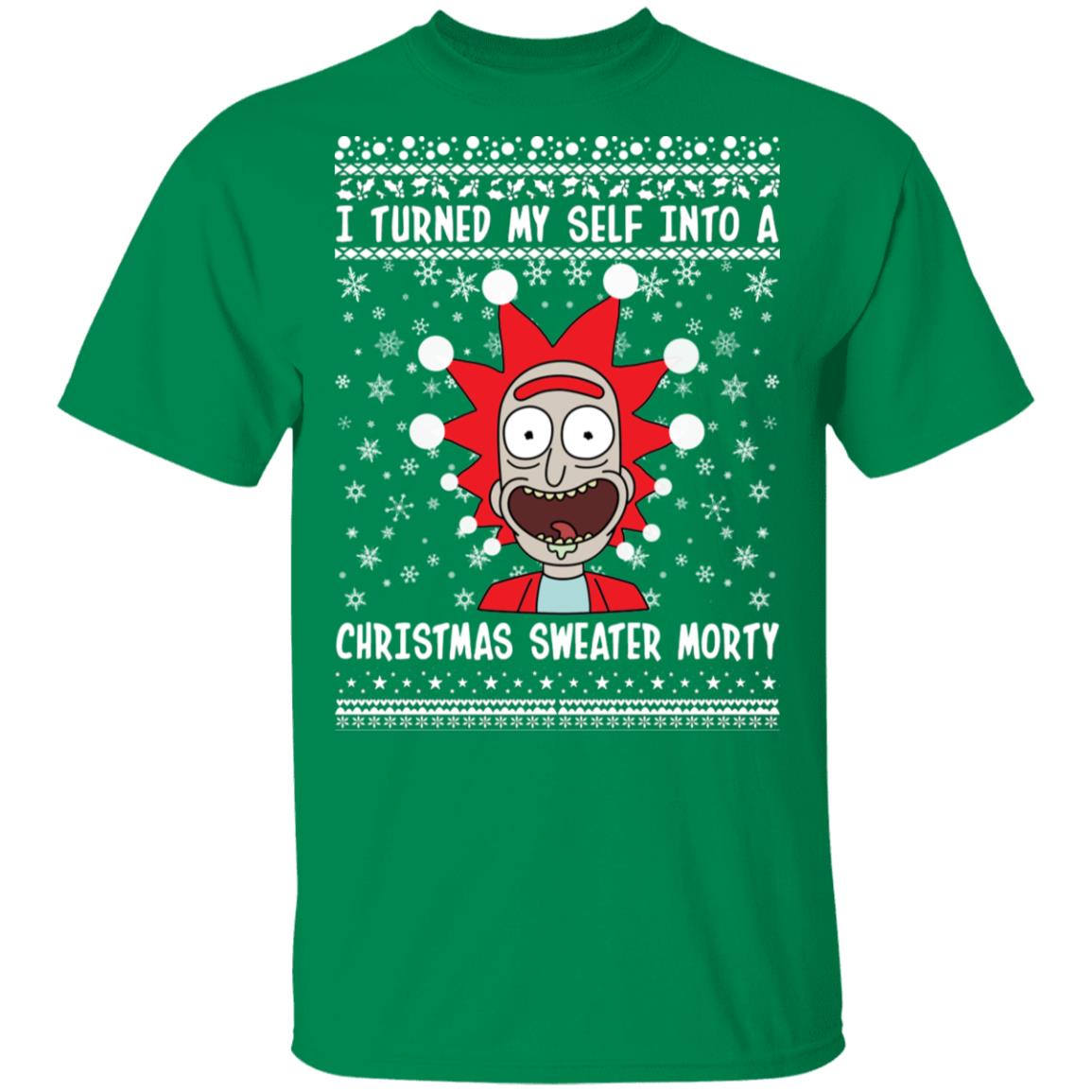 Rick and Morty I Turned My Self Into A Christmas Sweater Morty Ugly Christmas Sweater Rick and Morty I Turned My Self Into A Christmas Sweater Morty Ugly Christmas Sweater