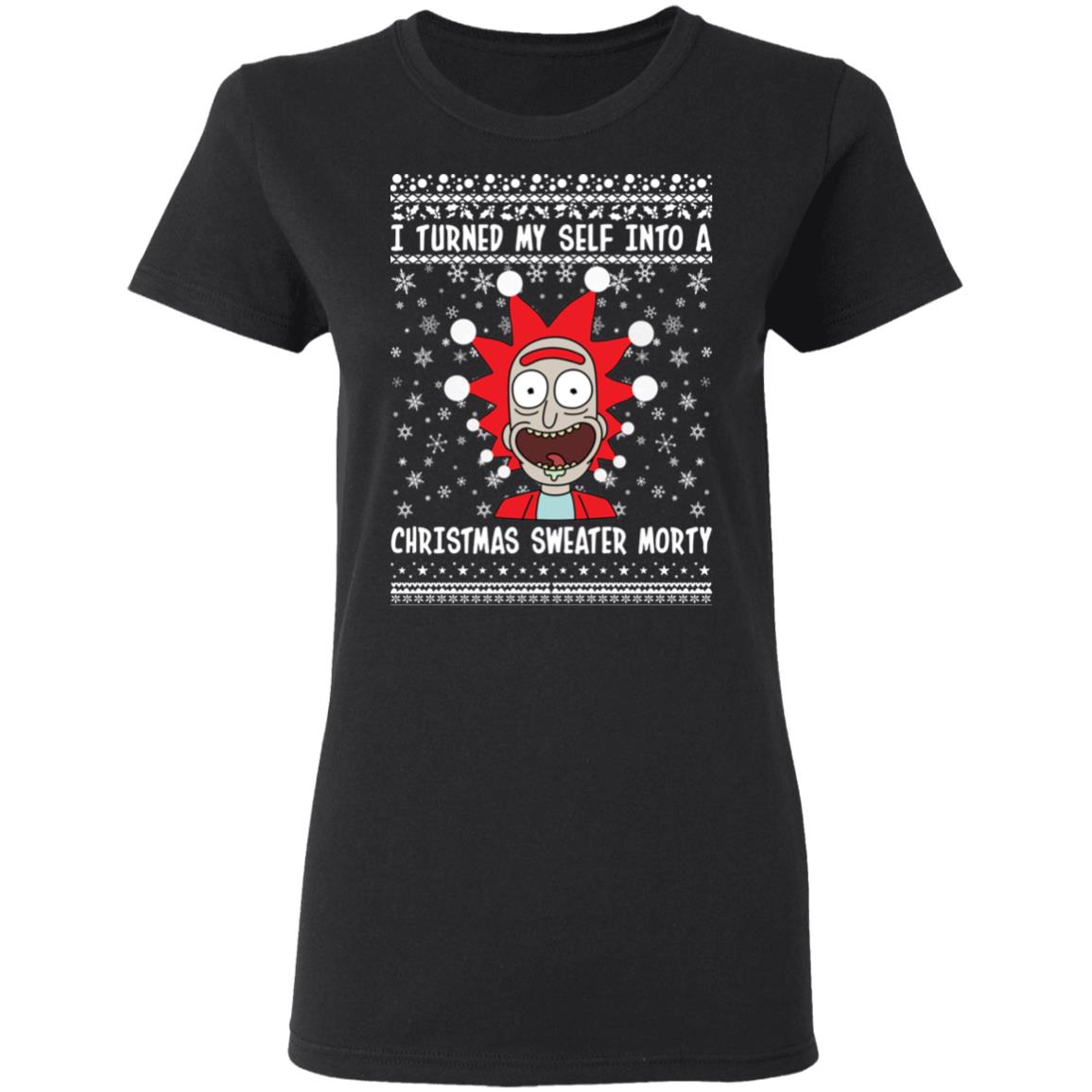 Rick and Morty I Turned My Self Into A Christmas Sweater Morty Ugly Christmas Sweater Rick and Morty I Turned My Self Into A Christmas Sweater Morty Ugly Christmas Sweater