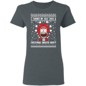 Rick and Morty I Turned My Self Into A Christmas Sweater Morty Ugly Christmas Sweater