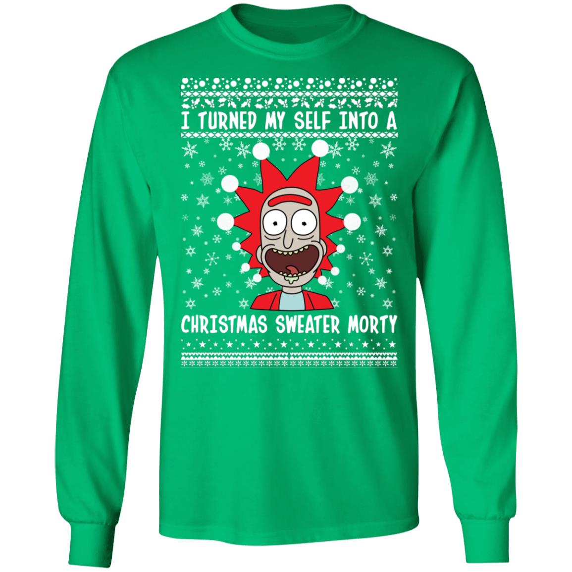 Rick and Morty I Turned My Self Into A Christmas Sweater Morty Ugly Christmas Sweater Rick and Morty I Turned My Self Into A Christmas Sweater Morty Ugly Christmas Sweater