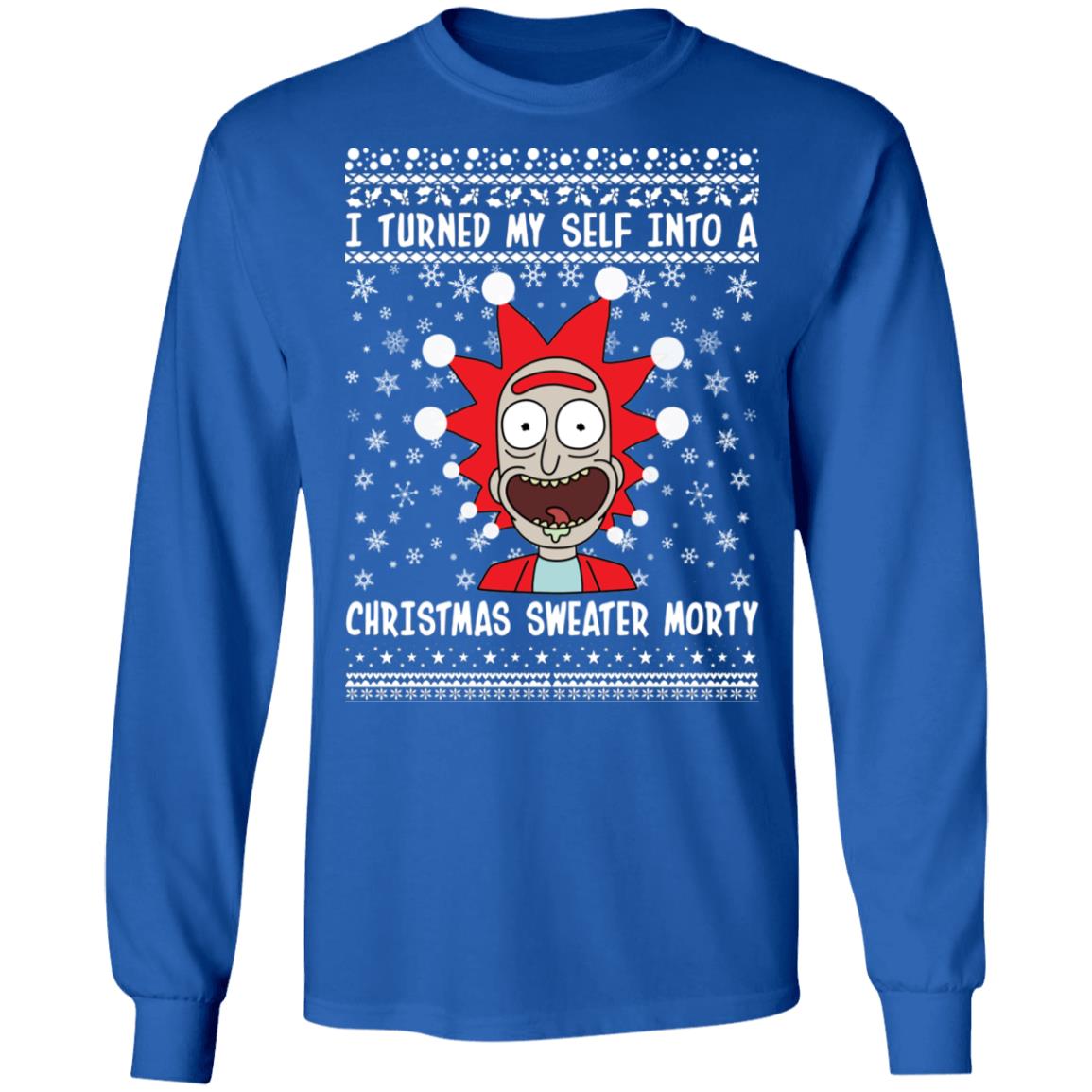 Rick and Morty I Turned My Self Into A Christmas Sweater Morty Ugly Christmas Sweater Rick and Morty I Turned My Self Into A Christmas Sweater Morty Ugly Christmas Sweater