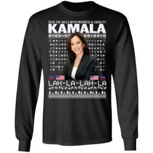 Deck The Halls With Progress And Equality Kamala Lah La Christmas Sweater