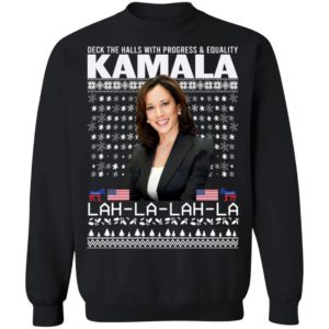 Deck The Halls With Progress And Equality Kamala Lah La Christmas Sweater