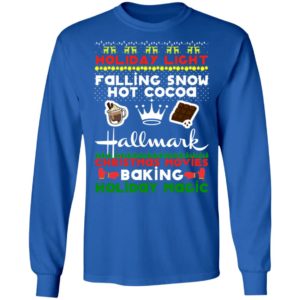 Holiday Light Falling Snow Hot Cocoa Hallmark Christmas Movies Baking Holiday Magic Ugly Christmas Sweater