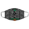 Rick and Morty I Turned My Self Into A Christmas Sweater Morty Ugly Christmas Face Mask