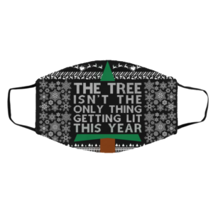 The Tree Isn’t The Only Thing Getting Lit This Year Ugly Christmas Face Mask