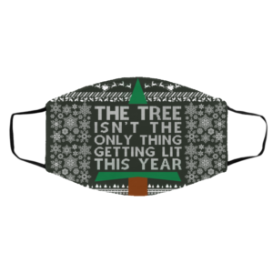 The Tree Isn’t The Only Thing Getting Lit This Year Ugly Christmas Face Mask
