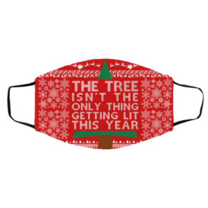 The Tree Isn’t The Only Thing Getting Lit This Year Ugly Christmas Face Mask