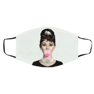 Audrey Hepburn Bubble Gum Face Mask