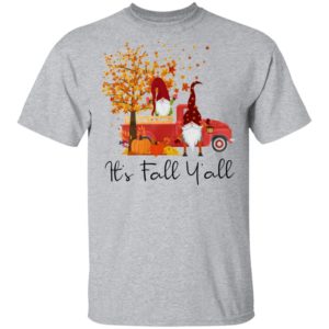 It’s Fall Y’all Cute Gnomes Pumpkin Autumn Tree Fall Shirt