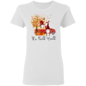 It's Fall Y'all Cute Gnomes Pumpkin Autumn Tree Fall Shirt