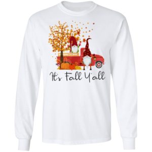 It's Fall Y'all Cute Gnomes Pumpkin Autumn Tree Fall Shirt