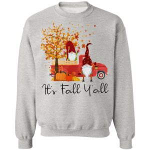 It's Fall Y'all Cute Gnomes Pumpkin Autumn Tree Fall Shirt