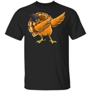 Dabbing Turkey Shirt Thanksgiving Boys Kids Men Turkey Day T-Shirt