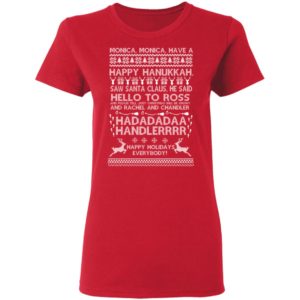 Monica Monica Have A Happy Hanukkah Ugly Christmas Sweater, Long Sleeve