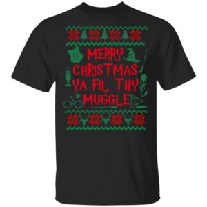 Merry Christmas Ya Filthy Muggle Harry Potter Movie Ugly Christmas Sweater, Long Sleeve Merry Christmas Ya Filthy Muggle Harry Potter Movie Ugly Christmas Sweater, Long Sleeve