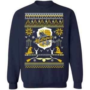 Harry Potter Hufflepuff Ugly Christmas Sweater, Long Sleeve