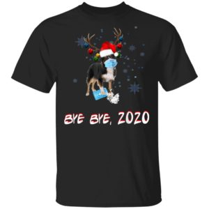 Australian Shepherd Dog Bye Bye 2020 Christmas New Year T-Shirt, Long Sleeve