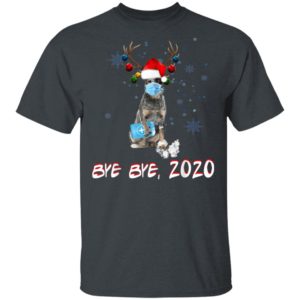 Australian Cattle Dog Bye Bye 2020 Christmas New Year T-Shirt, Long Sleeve