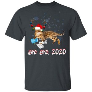 Ashera Cat Bye Bye 2020 Christmas New Year T-Shirt, Long Sleeve