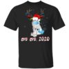 Airedale Terrier Dog Bye Bye 2020 Christmas New Year T-Shirt, Long Sleeve