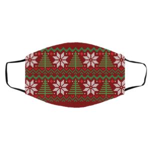 UGLY CHRISTMAS SWEATER Red Pattern Face Mask UGLY CHRISTMAS SWEATER Red Pattern Face Mask