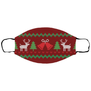 Ugly Christmas Sweater Seamless Red Face Mask