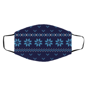 Ugly Christmas Sweater Seamless Blue Face Mask Ugly Christmas Sweater Seamless Blue Face Mask