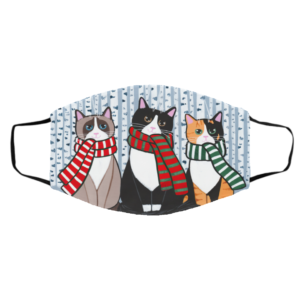 The Winter Cats! Face Mask