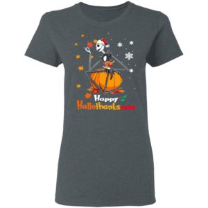 Jack Skellington Santa Hat Happy Hallothanksmas T-Shirt