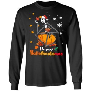 Jack Skellington Santa Hat Happy Hallothanksmas T-Shirt