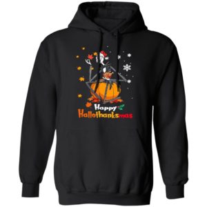 Jack Skellington Santa Hat Happy Hallothanksmas T-Shirt