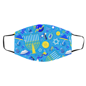 Postmodern Hanukkah Celebration Face Mask