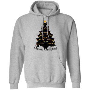 Black Cats Meowy Christmas Tree Shirt, Sweatshirt