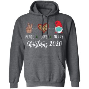 Peace love Merry Christmas 2020 quarantine gnome mask Shirt