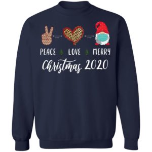 Peace love Merry Christmas 2020 quarantine gnome mask Shirt