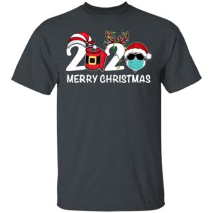 Merry Christmas 2020 Quarantine Christmas Santa Face Mask Shirt