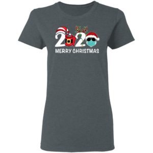 Merry Christmas 2020 Quarantine Christmas Santa Face Mask Shirt