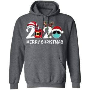 Merry Christmas 2020 Quarantine Christmas Santa Face Mask Shirt