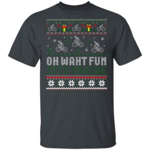 Cycling Bicycle Bike Cyclist Ugly Christmas Xmas Sweater TShirt