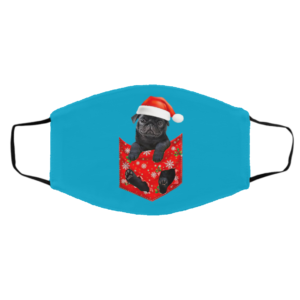 Santa Pug Merry Christmas face mask