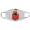Santa Chihuahua Dog Merry Christmas face mask