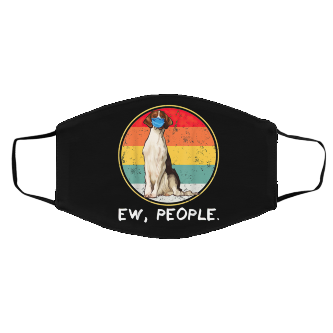 Ew People Irish Red And White Setter Dog Wearing Face Mask